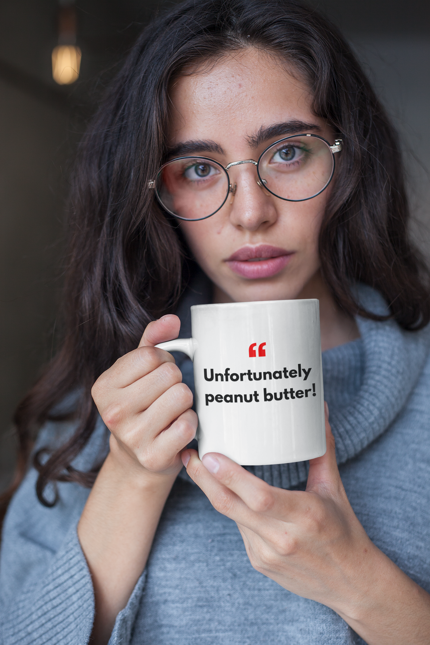 Witte Tas met Vlaamse/Nederlandstalige Uitdrukking/Quote letterlijk vertaald naar het Engels (Flenglish) - Pindakaas