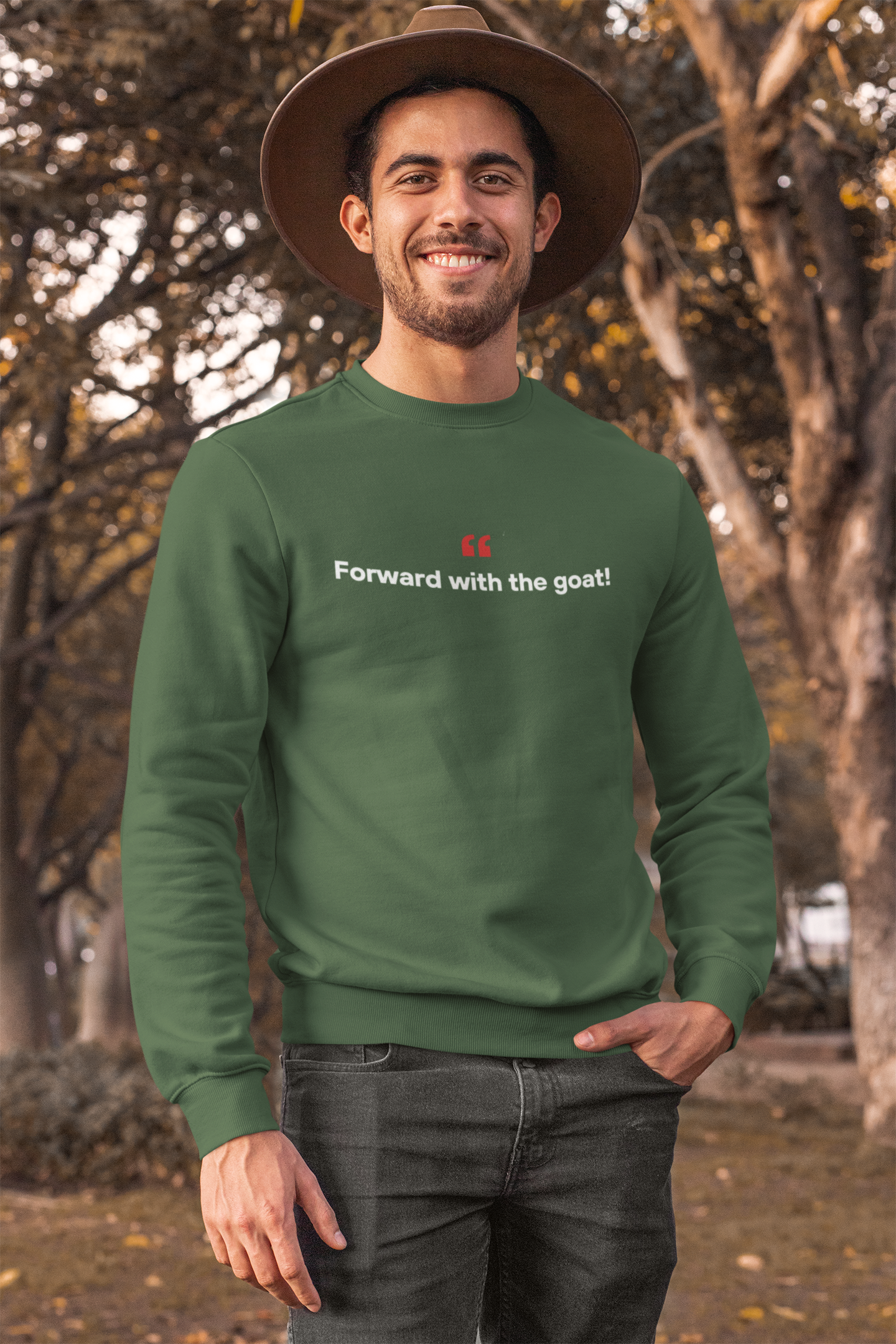 Forward With The Goat 🐐 | Unisex Premium Sweatshirt