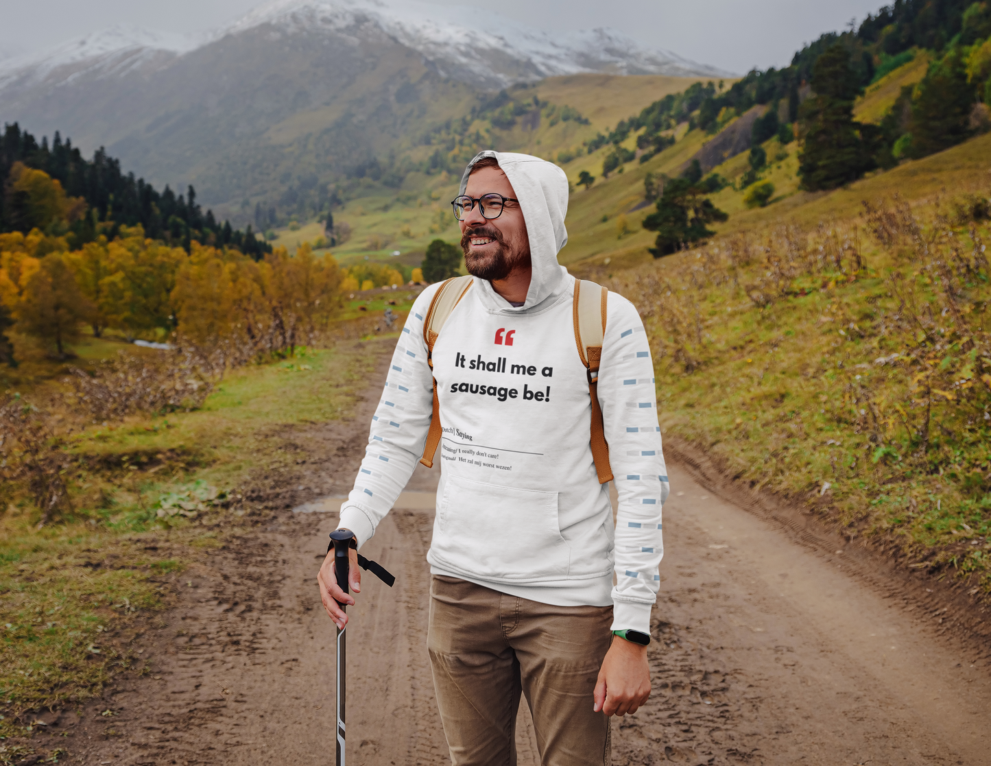 Unisex Hoodie Sweatshirt with Real Dutch/Belgian Saying/Quote Translated to English (Funny) - Sausage