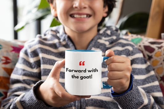 Mug with Color Inside - with Real Dutch/Belgian Saying/Quote Translated to English (Funny) - Goat