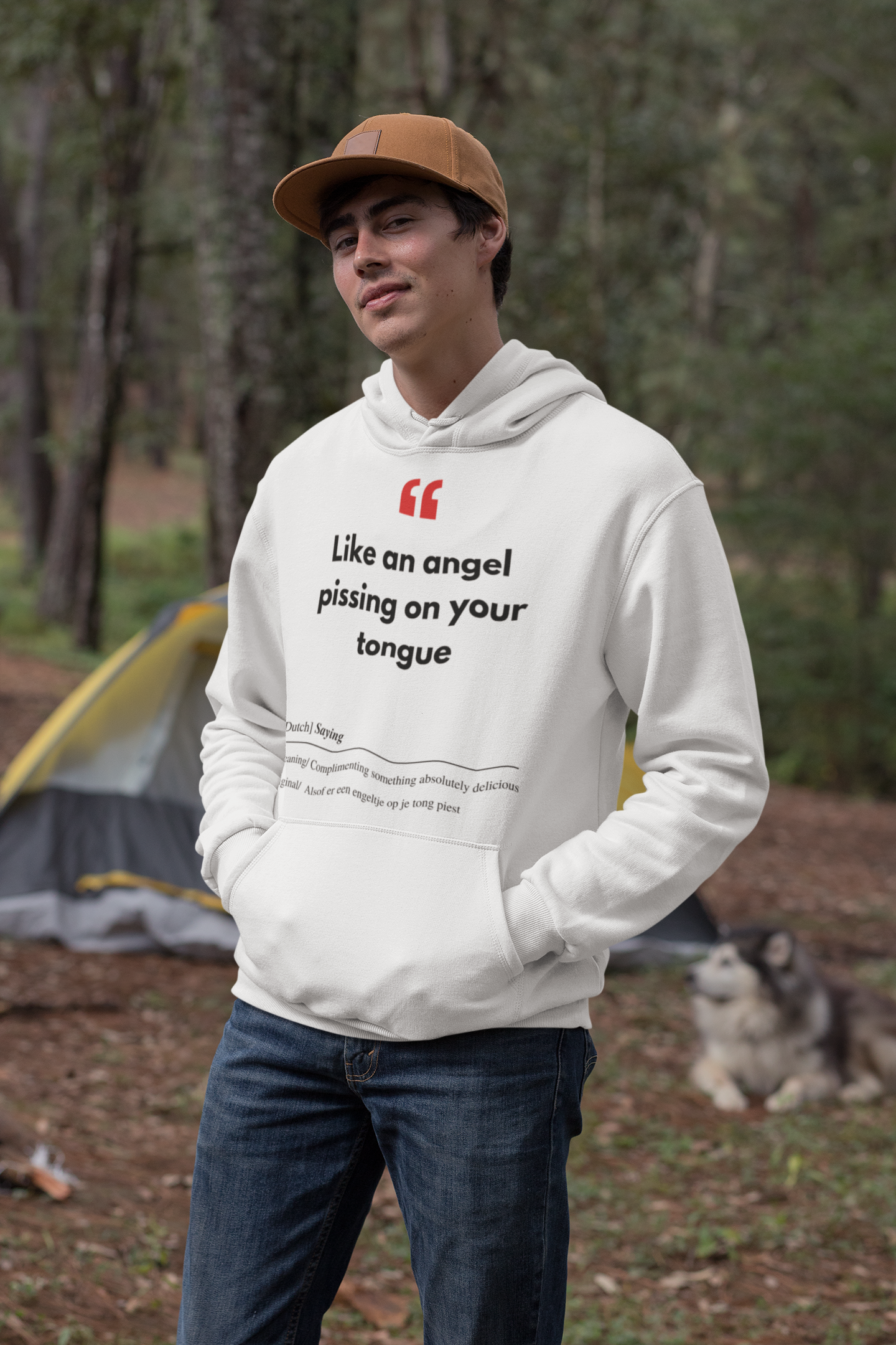 Unisex Hoodie met Vlaamse/Nederlandstalige Uitdrukking/Quote letterlijk vertaald naar het Engels (Flenglish) - Engeltje