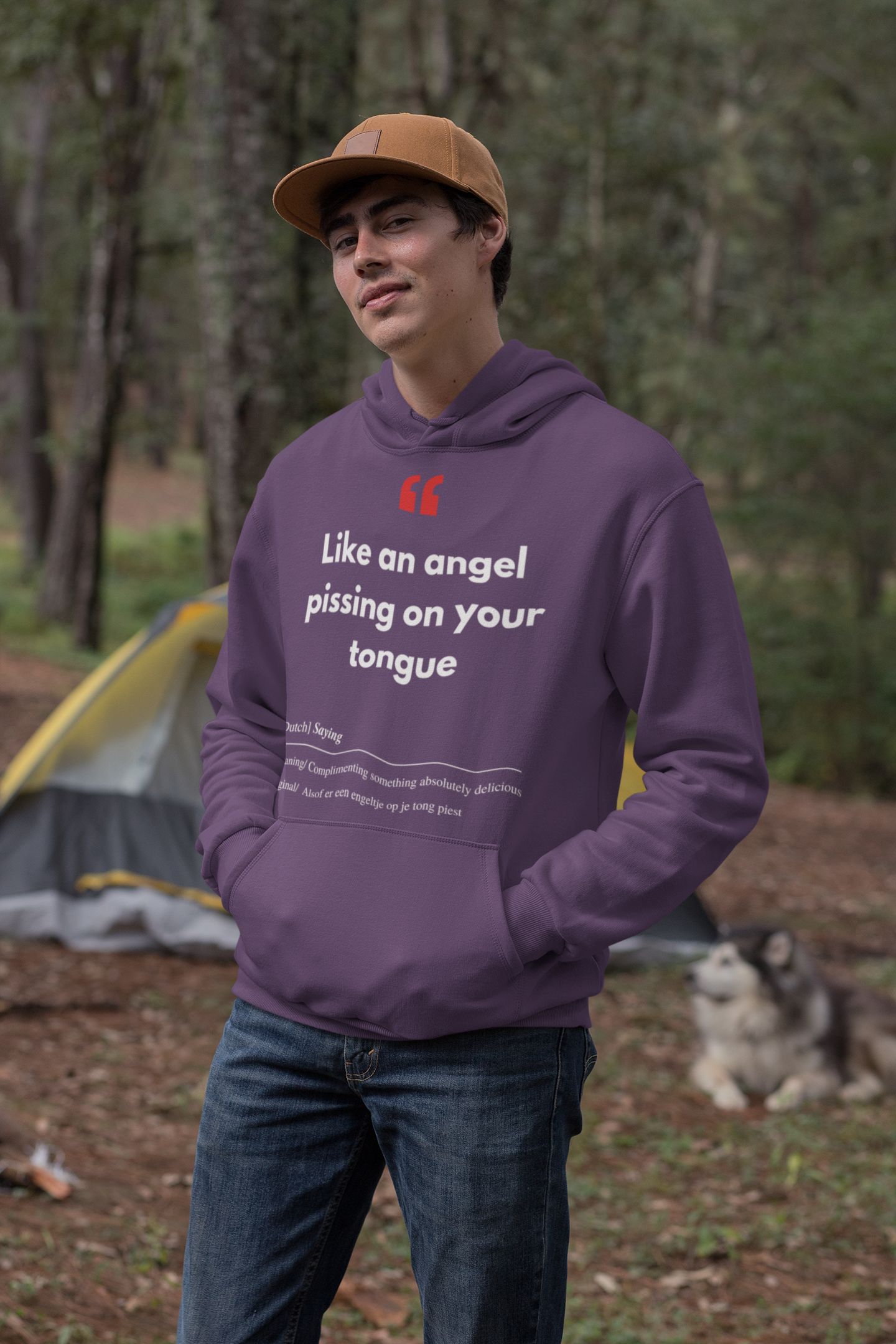 Unisex Hoodie Sweatshirt with Real Dutch/Belgian Saying/Quote Translated to English (Funny) - Angel