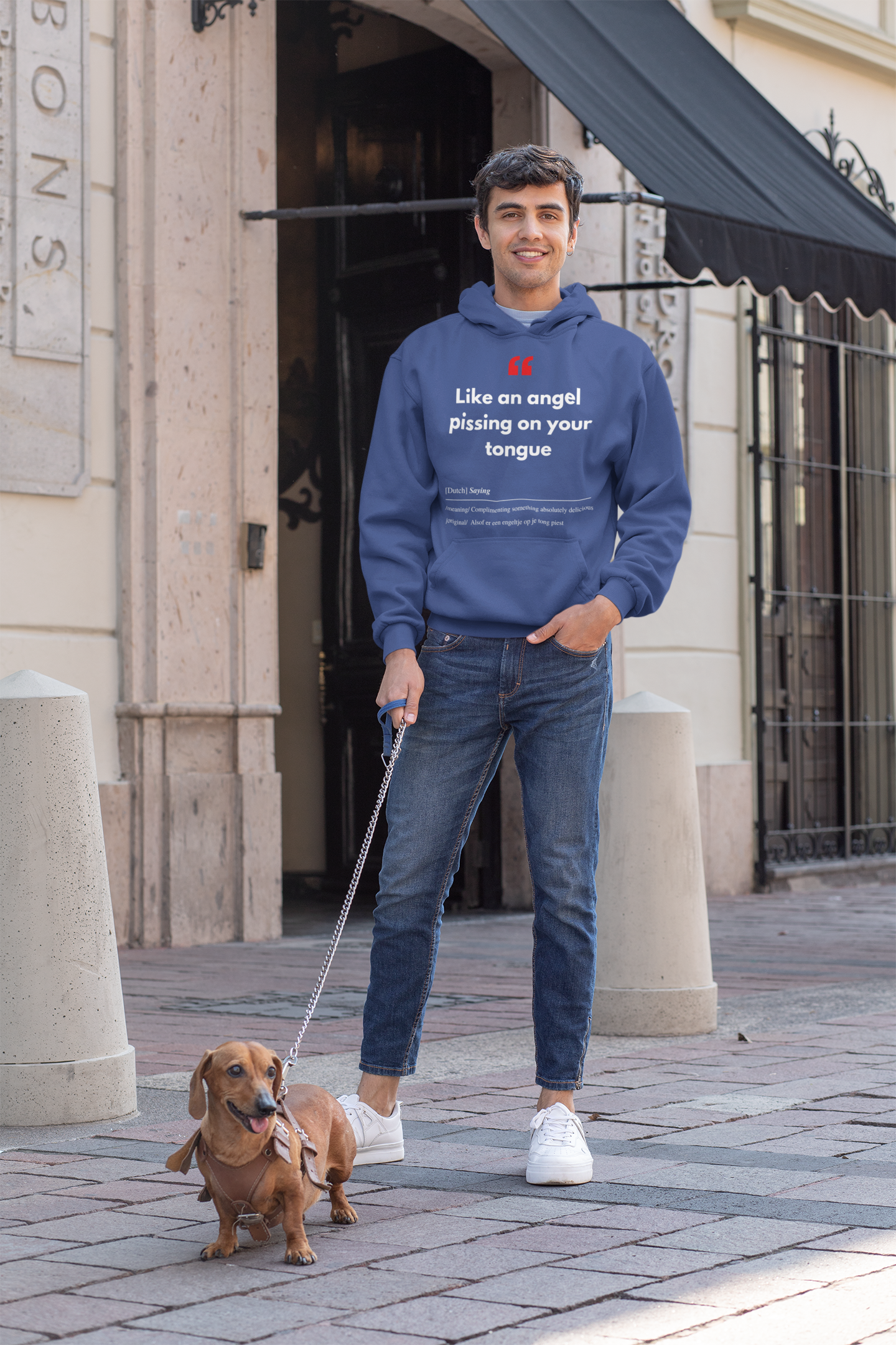 Unisex Hoodie Sweatshirt with Real Dutch/Belgian Saying/Quote Translated to English (Funny) - Angel