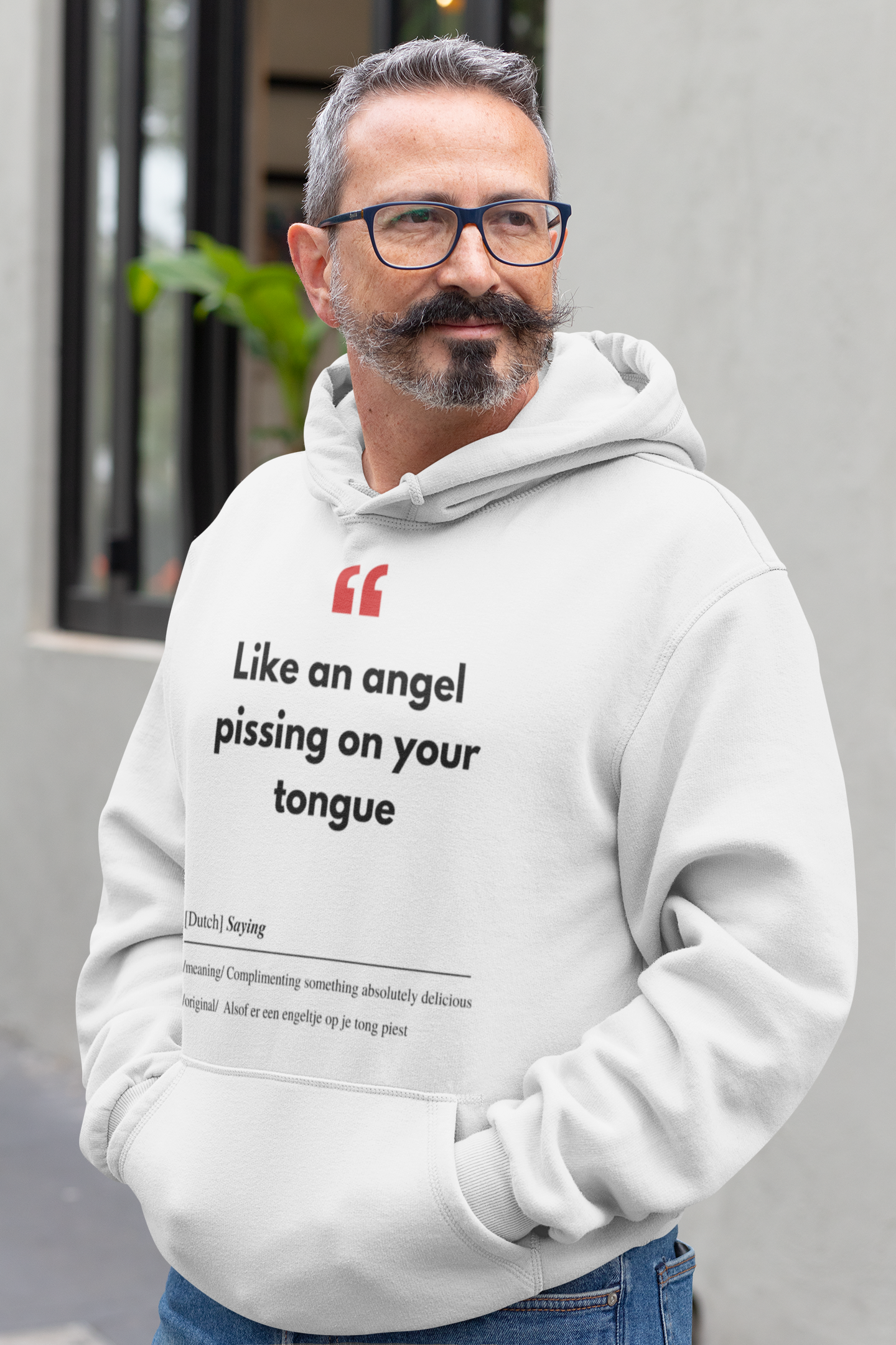 Unisex Hoodie Sweatshirt with Real Dutch/Belgian Saying/Quote Translated to English (Funny) - Angel