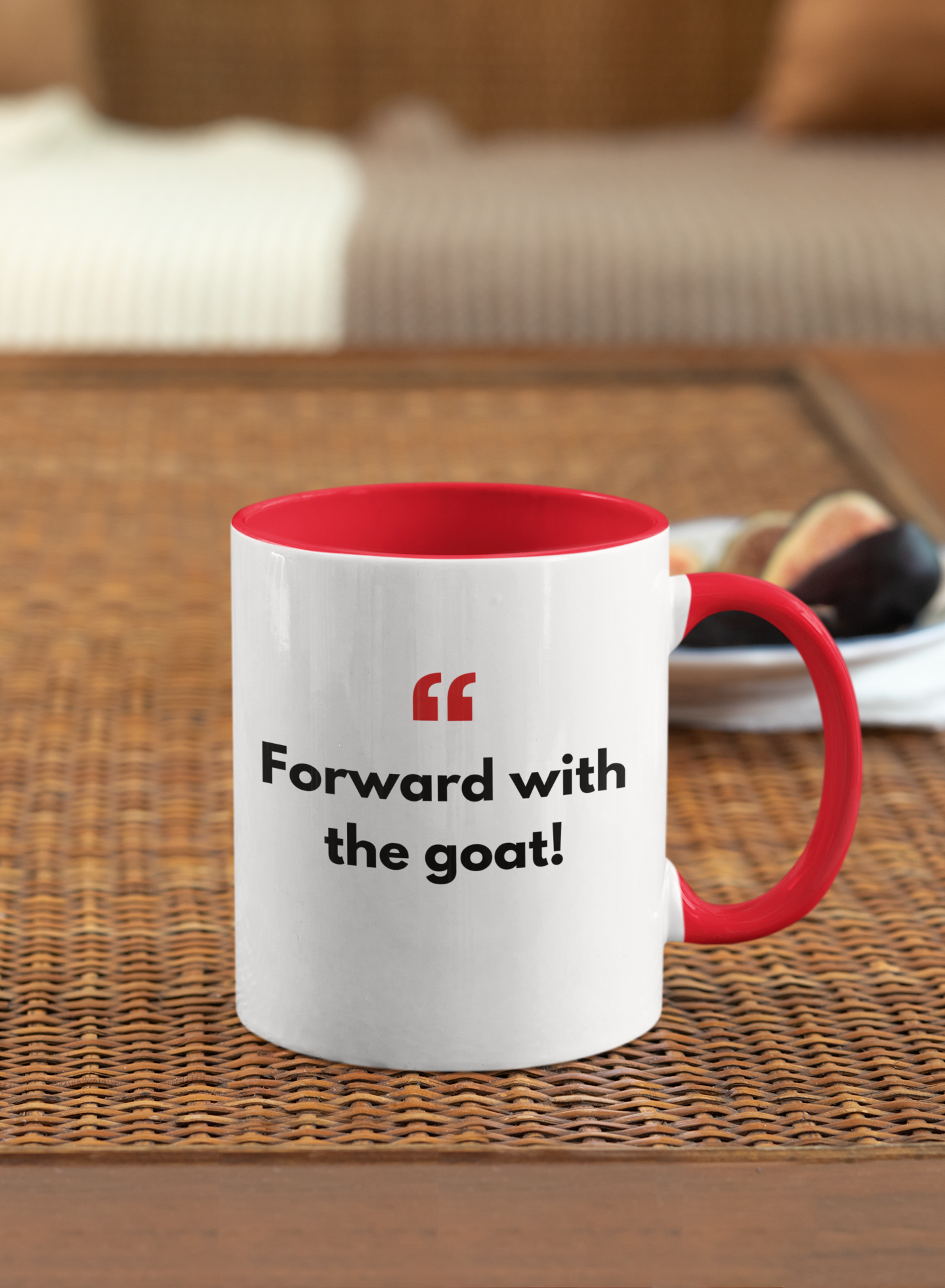 Mug with Color Inside - with Real Dutch/Belgian Saying/Quote Translated to English (Funny) - Goat