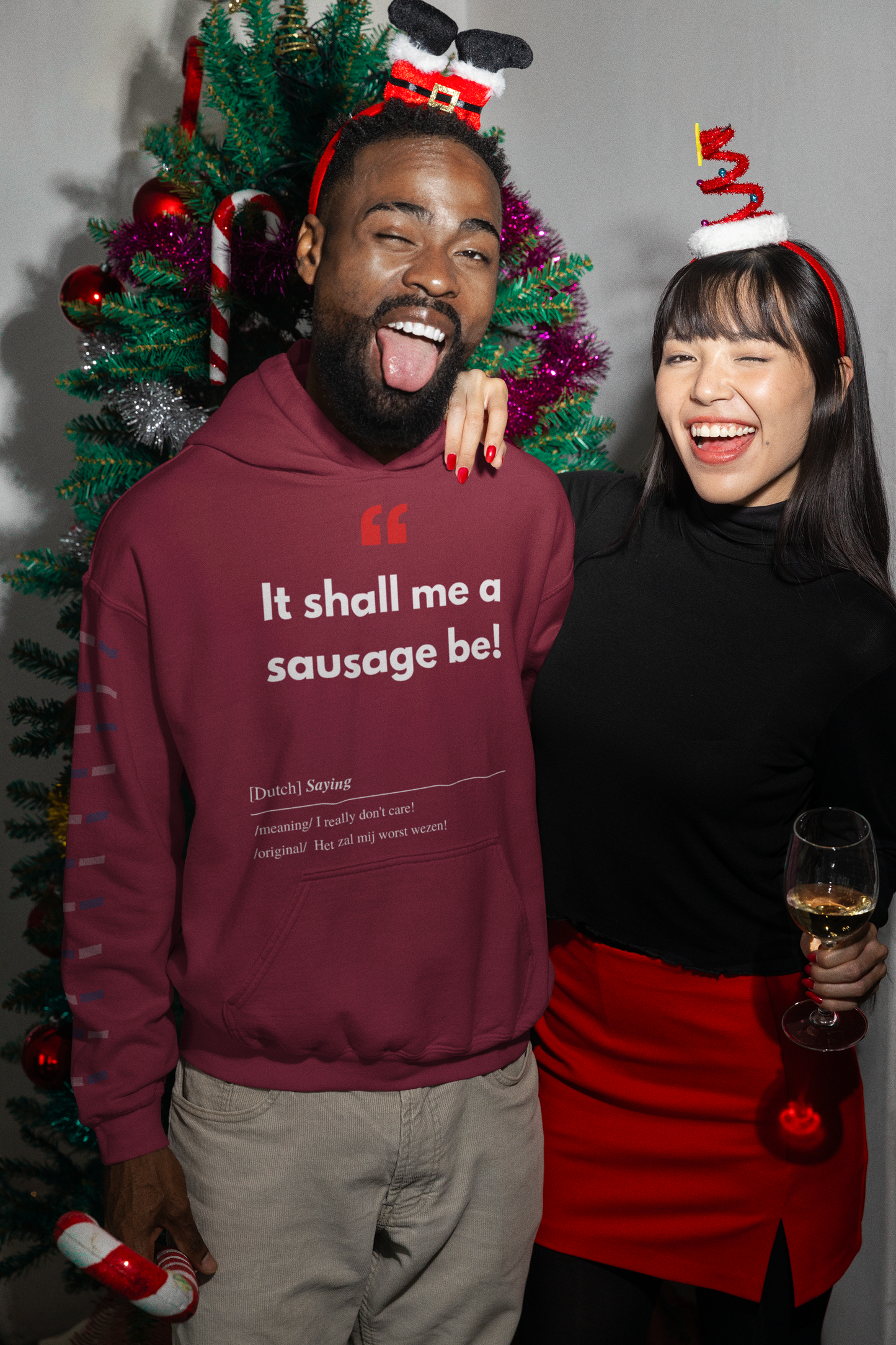 Unisex Hoodie Sweatshirt with Real Dutch/Belgian Saying/Quote Translated to English (Funny) - Sausage