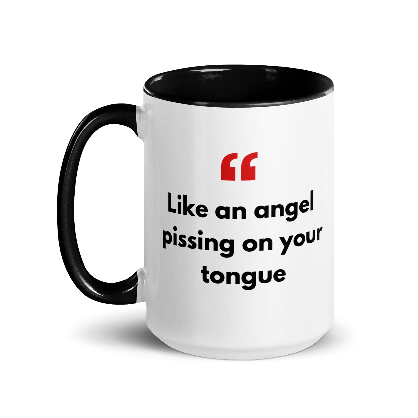 Mug with Color Inside - with Real Dutch/Belgian Saying/Quote Translated to English (Funny) - Angel