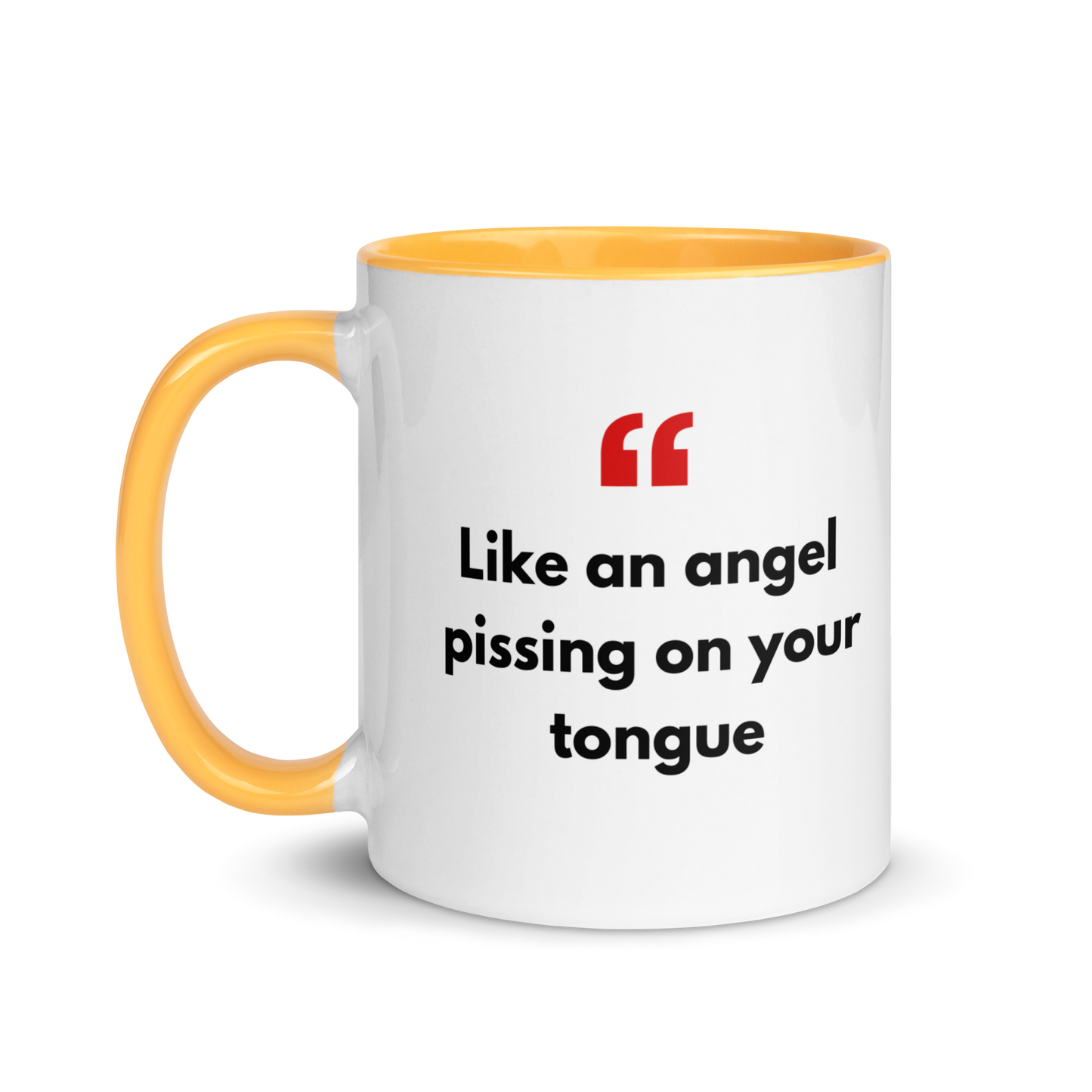 Mug with Color Inside - with Real Dutch/Belgian Saying/Quote Translated to English (Funny) - Angel