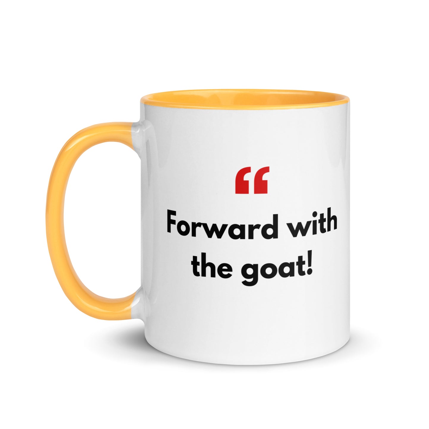 Mug with Color Inside - with Real Dutch/Belgian Saying/Quote Translated to English (Funny) - Goat