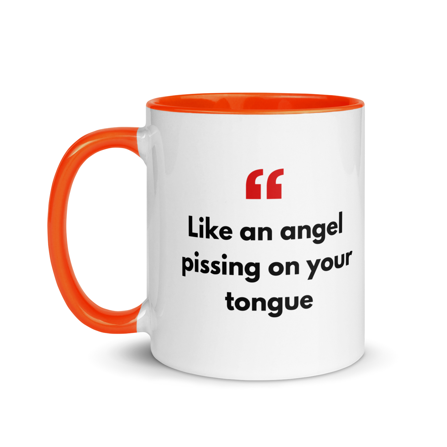 Mug with Color Inside - with Real Dutch/Belgian Saying/Quote Translated to English (Funny) - Angel