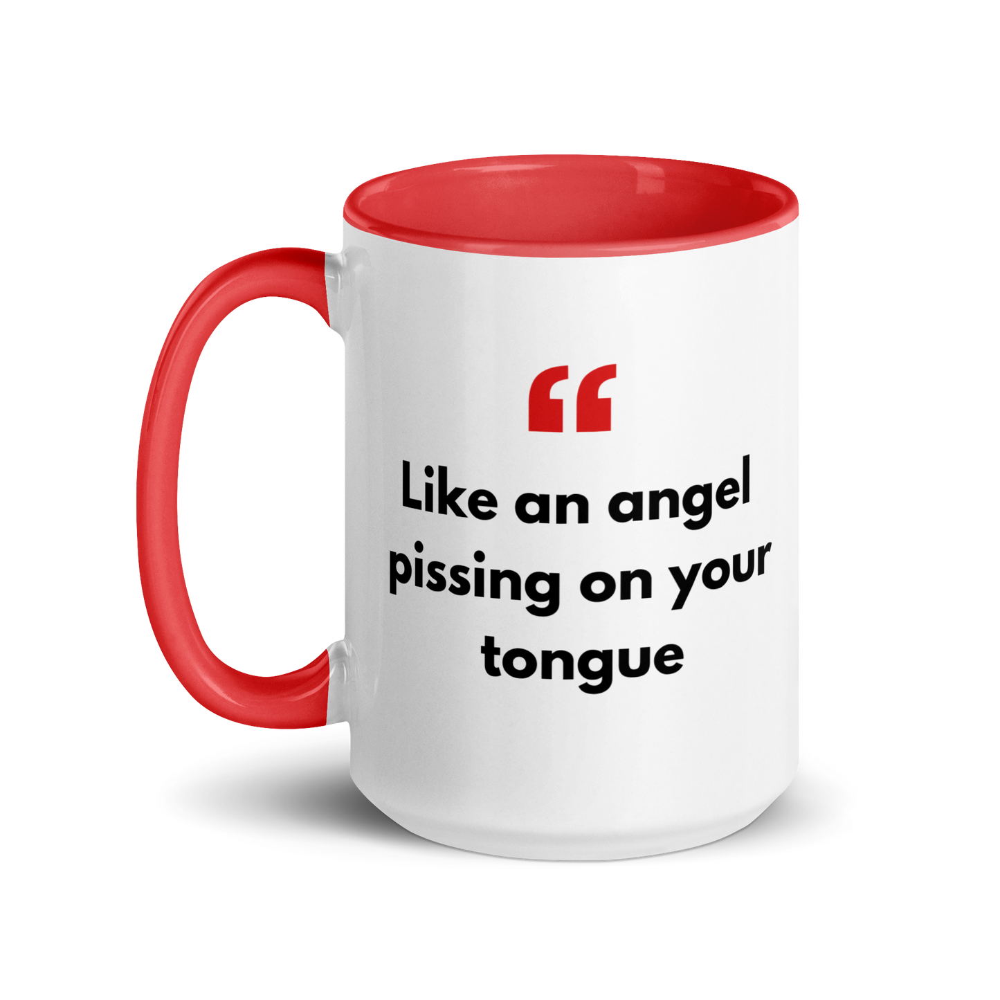 Mug with Color Inside - with Real Dutch/Belgian Saying/Quote Translated to English (Funny) - Angel