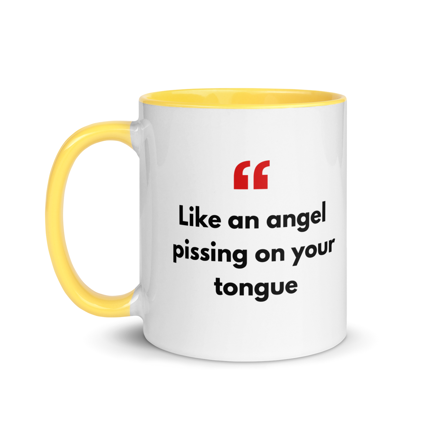 Mug with Color Inside - with Real Dutch/Belgian Saying/Quote Translated to English (Funny) - Angel