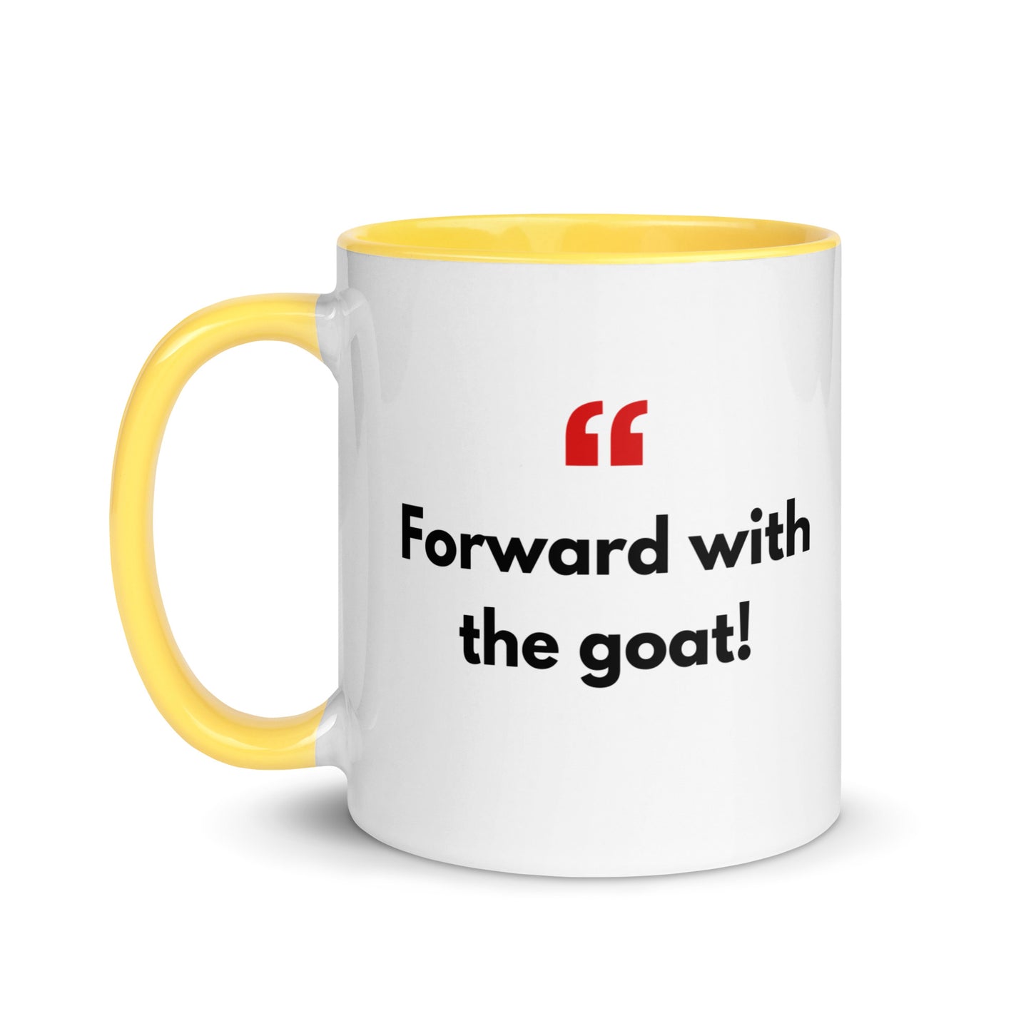 Mug with Color Inside - with Real Dutch/Belgian Saying/Quote Translated to English (Funny) - Goat